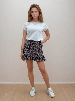Спідниця міні на запах з воланом Wear me S Чорний (20_25_WM001_11132)