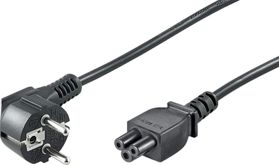 Kabel MicroConnect Power Cord CEE 7/7 - C5 1 m Angled Schuko Black (PE010810)