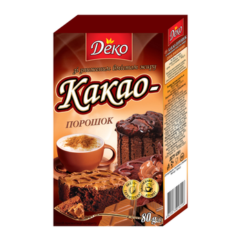 Какао "Темное" 80г ТМ Деко