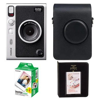 Подарочный набор камера Fujifilm Instax Mini EVO Black, Фотобумага 20шт, Чехол, Фотоальбом 64 фото Черний (Подарочная упаковка)