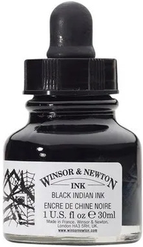 Tusz rysunkowy Winsor & Newton Black Indian Ink 30 ml (5012572003384)