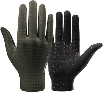 Велорукавички RockBros дихаючі довгі M Green (5907769373534)