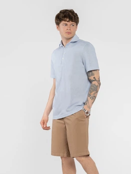 Поло чоловіче блакитне з бавовняно-лляної тканини Arber Jersey polo-shirt L зріст 5 блакитний (M14.28.23.521)