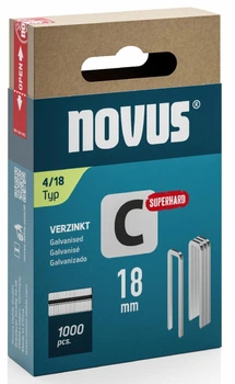 Скоби вузькі NOVUS C тип 4, 18мм, 1000 шт