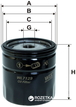 Фільтр оливний WIX Filters WL7129 - FN OP570 (WL7129)