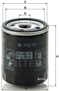 Фильтр масляный MANN W 712/73