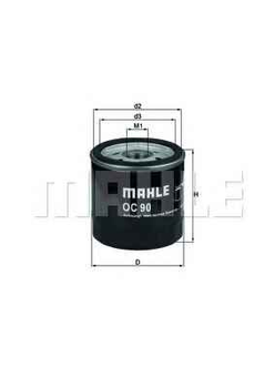 Фильтр масляный Knecht/MAHLE OC90