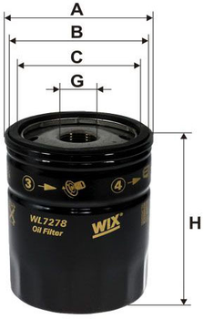 Фильтр масляный WIX Filters WL7278 (325664) (WL7278)