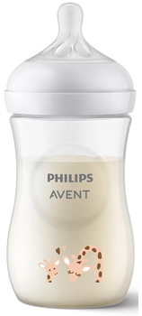 Бульонка для годування Philips Avent Natural 260мл для дітей від народження Прозора з малюнком (SCY903/66)