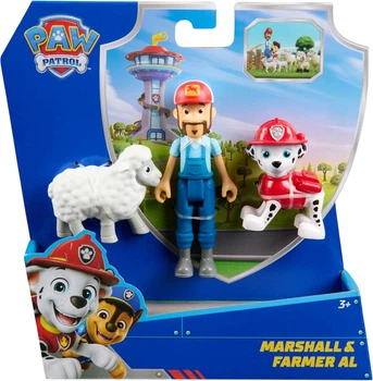 Kolekcjonerskie figurki Paw Patrol Marshal, Farmer Al i Owca (681147067998)