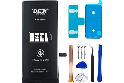 Усиленный аккумулятор DEJI (2210 mAh) для iPhone 8 + Набор инструментов High Copy