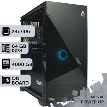 Сервер двухпроцессорный TOWER PowerUp #59 Xeon E5 2690 v3 x2 / 64 GB / SSD 4TB / Int Video
