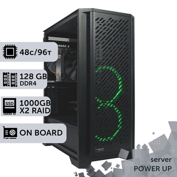 Сервер TOWER PowerUp #91 AMD EPYC 7B13 / 256 GB / SSD 1TB х2 Raid / Int Video
