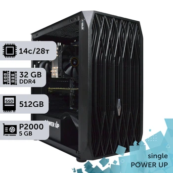 Рабочая станция PowerUp #304 Xeon E5 2680 v4 / 32 GB / SSD 512GB / NVIDIA Quadro P2000 5GB специализированная вычислительная графическая система для архитекторов и инженеров