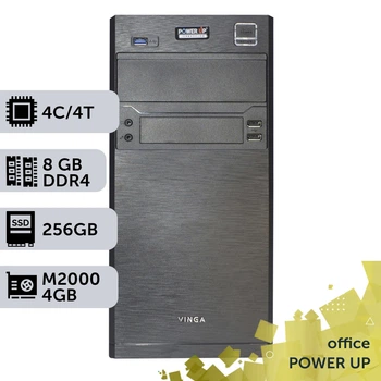 Офисный ПК PowerUp #45 Core i5 6400 / 8 GB / SSD 256GB / NVIDIA Quadro M2000 4GB для работы с базами данных бухгалтерскими программами с графикой