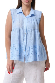 Рубашка Puro Lino Голубая M/L (80102)