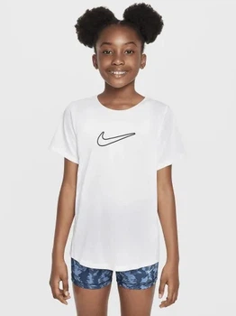 Koszulka dziecięca dla dziewczynki Nike G Nk Df One Std SS Top Hbr FZ5600-100 128-137 S Biała (197596719659)