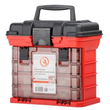 Органайзер для метизов с выдвижными секциями INTERTOOL BX-4020 11" 279х184х260 мм
