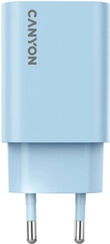 Ładowarka sieciowa Canyon OnCharge 30CL 1xPD Type-C 30W Light Blue (CNE-CHA30CLLBL)