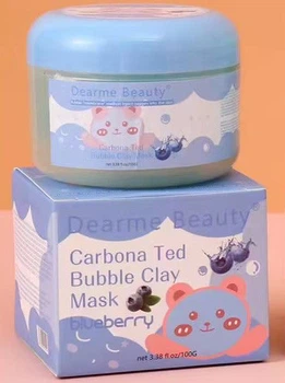 Кислородная пузырьковая маска с черникой Dearme Beauty Blueberry Carbonated Bubble Clay Mask 100г