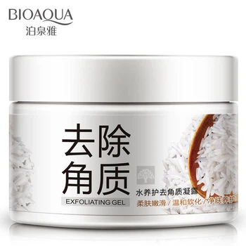 Пілінг-скатка для обличчя з екстрактом рису Bioaqua Brightening & Exfoliating Gel, 140г