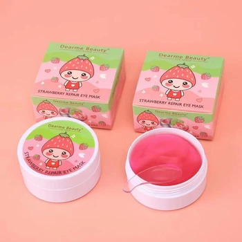Відновлюючі патчі з полуницею Dearme Beauty Strawberry Repair Eye Mask 60шт