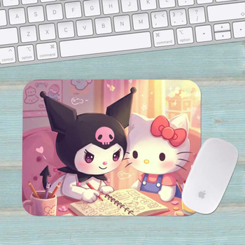 Коврик для мыши Хеллоу Китти Куроми Kuromi Hello Kitty большой 004 (400х300х3мм)