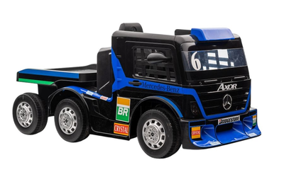 Samochód elektryczny dla dzieci Lean Toys Mercedes XMX622B z naczepą Granatowy (5904665994306)