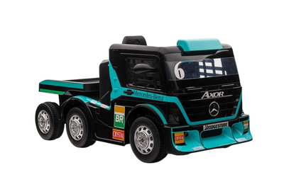 Samochód elektryczny dla dzieci Lean Toys Mercedes XMX622B z naczepą Niebieski (5904665994290)