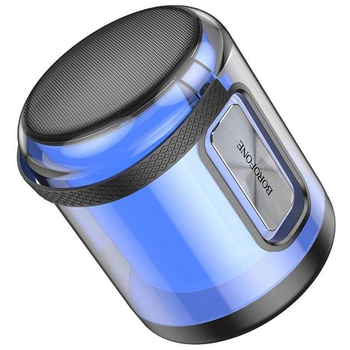 Портативная беспроводная Bluetooth колонка акустика Borofone BR30 Auspicious colorful sports с динамической LED подсветкой | 8W, BT5.3, 2400mAh, USB/AUX/TF/FM/TWS, 4h| Черный