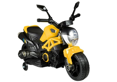 Motocykl elektryczny dla dzieci Lean Toys GTM1188 Żółty (5907625584555)