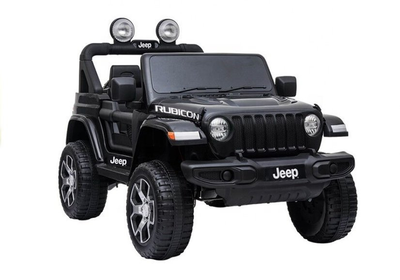 Samochód elektryczny dla dzieci Lean Toys Jeep Wrangler Rubicon 4x4 Czarny (5908275996705)