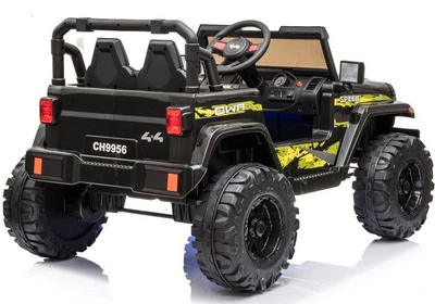 Samochód elektryczny dla dzieci Lean Toys Jeep CH9956 Czarny (5903802450743)