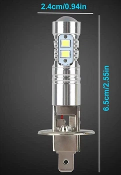 Мини LED лампа H1 светодиодная линза для противотуманок и ДХО 1шт