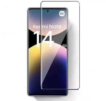 Защитное стекло на смартфон Xiaomi Redmi Note 14 Pro (4G, 5G) / Черная рамка