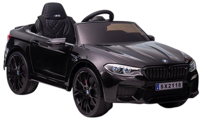 Samochód elektryczny dla dzieci Lean Toys BMW M5 SX2118 lakierowany Czarny (5904204755740)