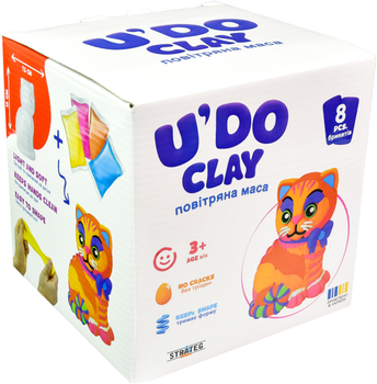 Набір для творчості Strateg U'DO Clay Котик (30747)(4823113884147)