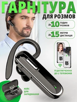 Беспроводная bluetooth гарнитура Q5 с зарядным кейсом