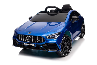 Samochód elektryczny dla dzieci Lean Toys Mercedes CLA 45s AMG 4x4 lakierowany Niebieski (5905991011613)