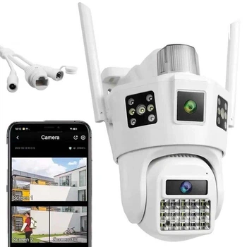 WIFI камера видеонаблюдения 12Мп, SD 39 / Уличная камера вайфай / Поворотная камера наблюдения
