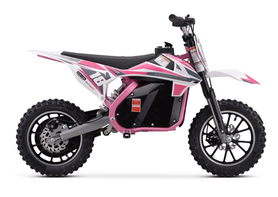 Мотоцикл кросовий на акумуляторі Lean Toys Trail King HP114E Рожевий (5905991027218)