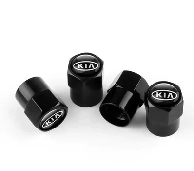Ковпак вентиля колеса Kia 4 шт Тюнінг Чорні