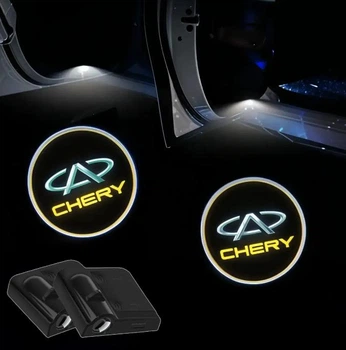 Проектор-подсветка дверей авто с логотипом Chery Цена за 1шт (с магнитом, на скотче)