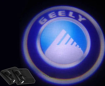 Проектор-подсветка дверей авто с логотипом Geely Цена за 1шт (с магнитом, на скотче)