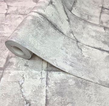 Обои виниловые 10.05 × 1.06 м 1576-03, серые под бетон для гостиной, кухни, прихожей, офиса, коридора