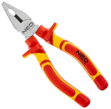 Плоскогубці NEO Tools комбіновані 180 мм 1000 В CrV поліровані 01-221 (5907558433050)  