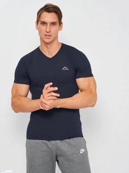 Футболка Kappa T-shirt Mezza Manica Scollo V темно-синий L Муж K1311 BluNavy-L