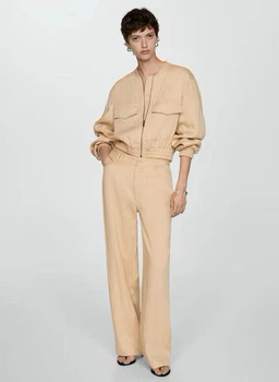 Брюки женские MANGO 77042916 Песочный 32 KL0879