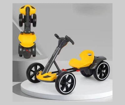 Дитячий електрокар GO KART F1, Пульт, Bluetooth, музика, 390Вт Жовтий