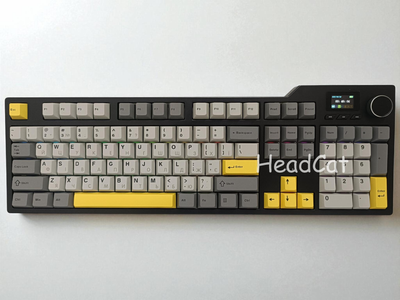 Повнорозмірна механічна бездротова клавітура Ajazz ak35I V3 MAX Avocado switch Black-orange ENG+UA